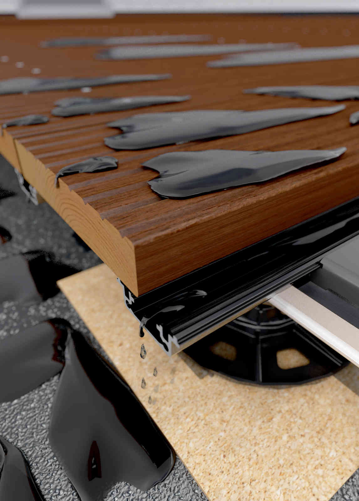 Eurotec-EVOdry_Schiene_Anwendung Wasserleitsystem EVOdry