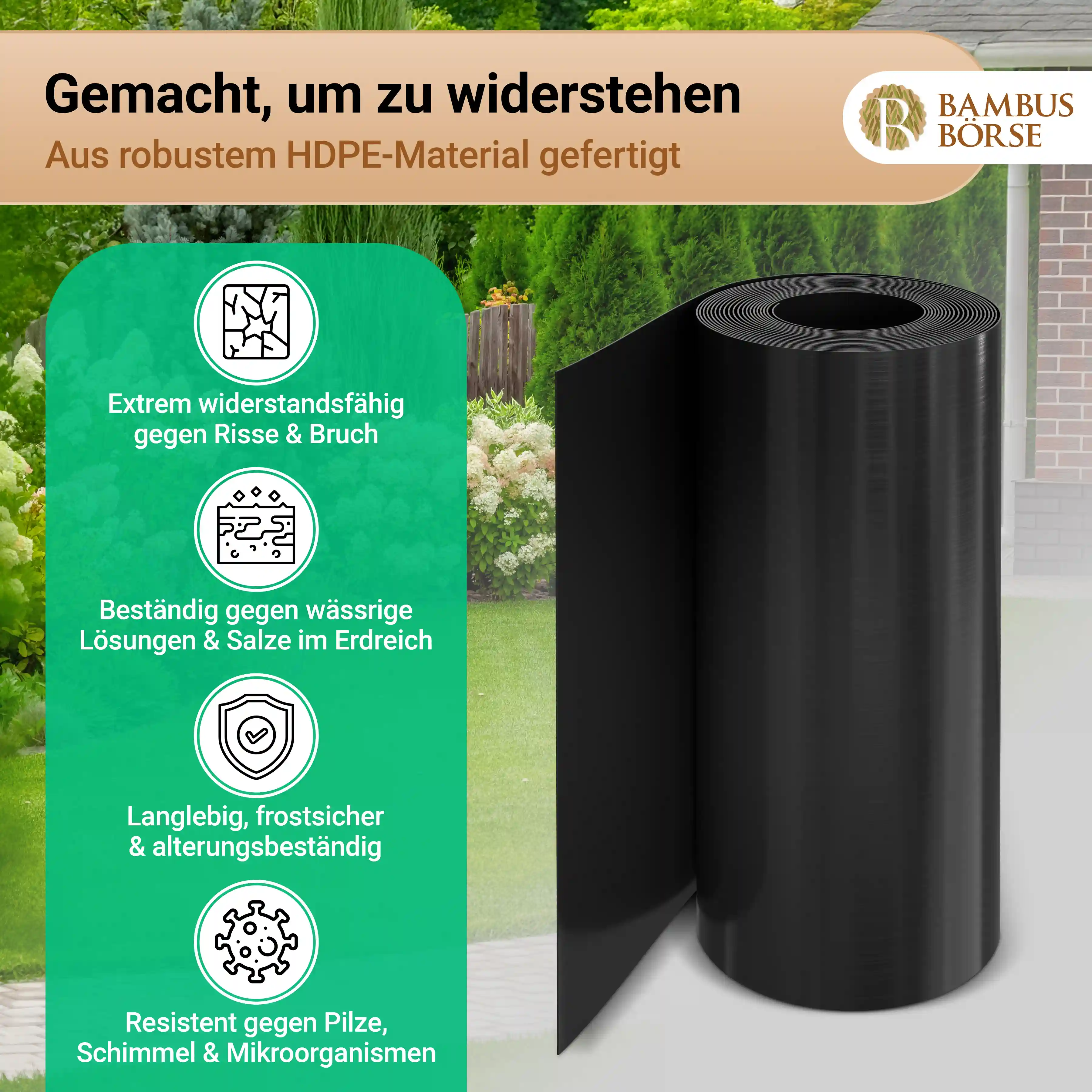 Rasenkante und deren Materialeigenschaften