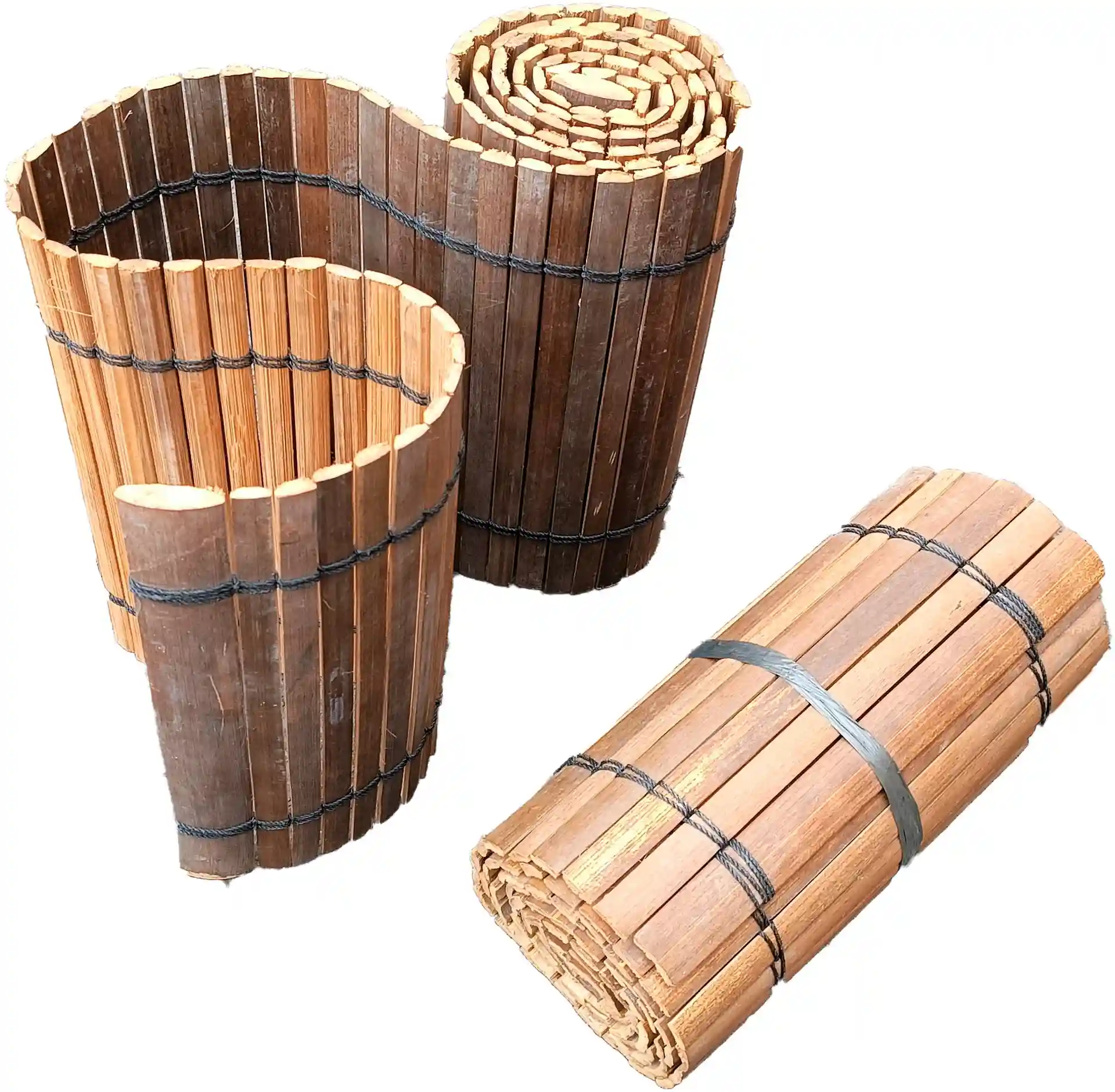 Bambusmatte aus schmalen Bambusleisten