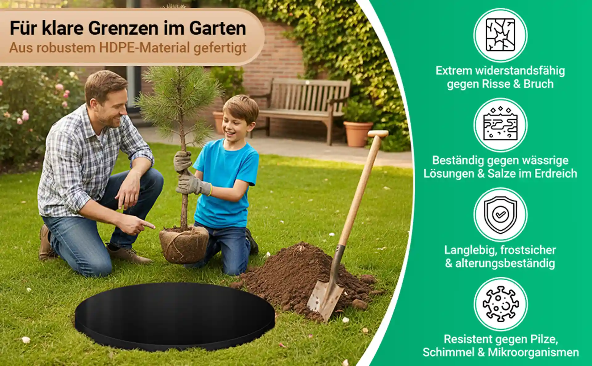 Rhizomsperren für klare Grenzen im Garten