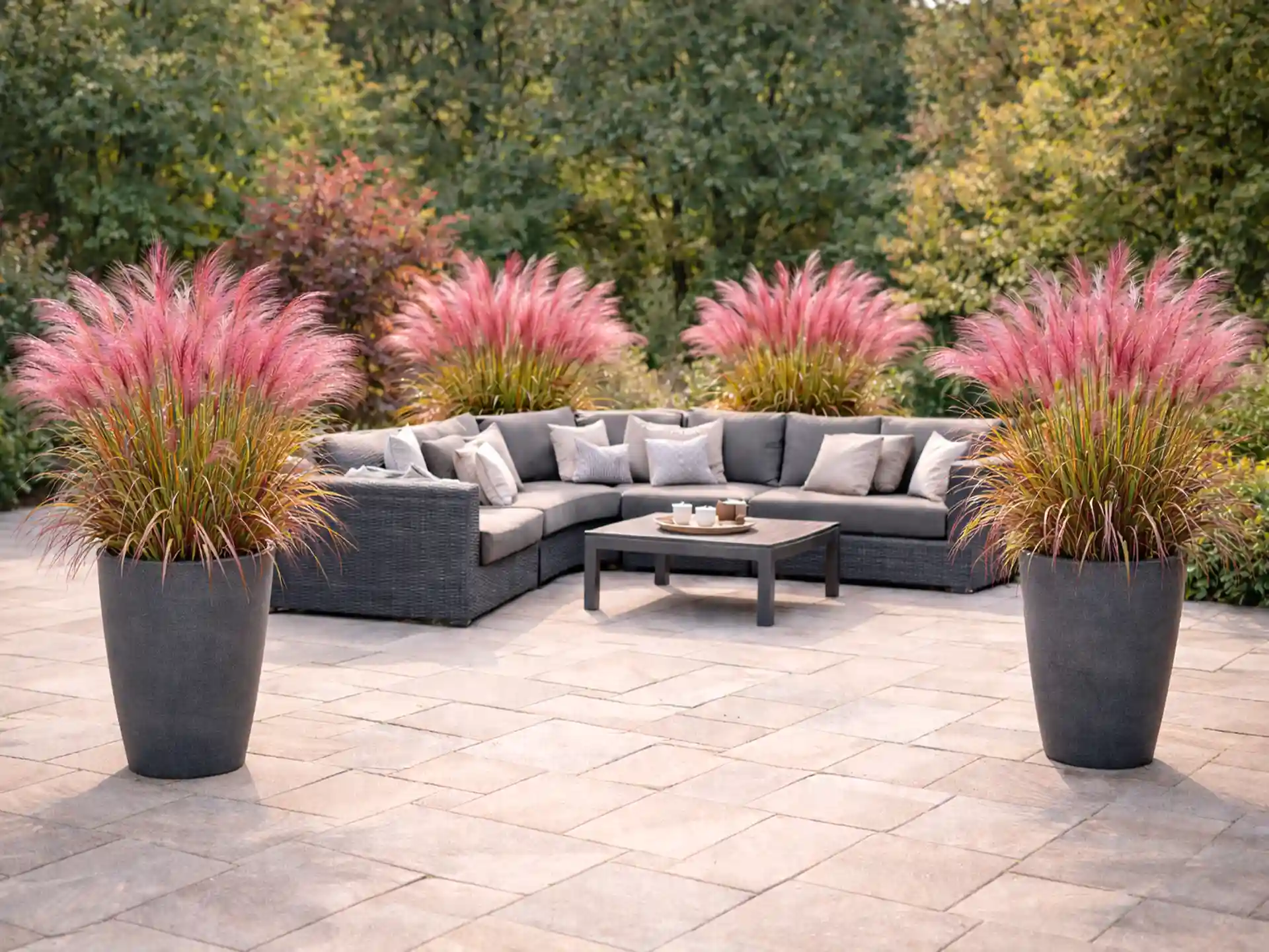 Miscanthus sinensis Red Chief in Kübelnn