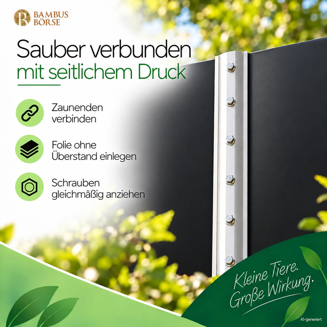 Aluminium-Anschlussschiene für Reptilien- und Amphibienschutzzaun, 70 / 100 cm